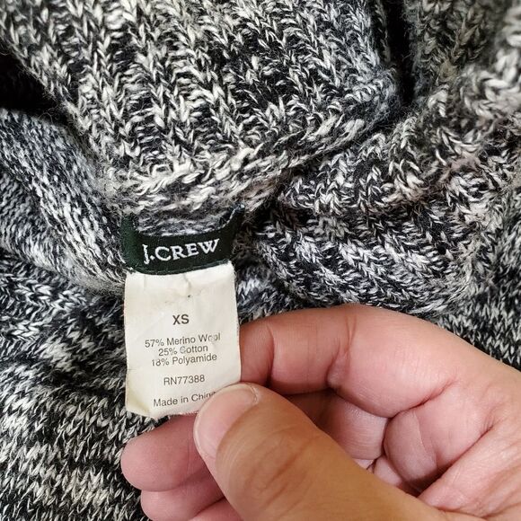 J.Crew Merino Wool Blend Marled Shawl Collar Cardigan XS - Picture 8 of 9